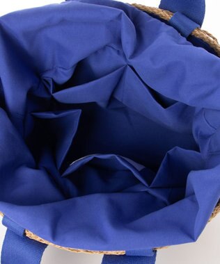 LA BAGAGERIE 【maison vert】 【ペーパー素材・多収納】ダブルハンドルかごバッグ ブルー