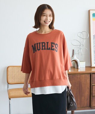 Green Parks ５分袖刺繍ロゴトレＴＥＥ Orange