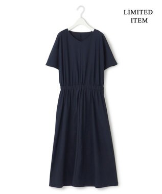 ICB L 【WEB限定・接触冷感・UVカット・洗える】アトラストリコット ワンピース ネイビー系
