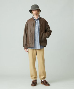 J.PRESS YORK STREET 【UNISEX】エコレザーMA-1 ダークブラウン系