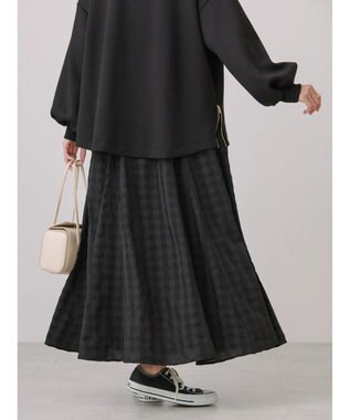 AMERICAN HOLIC カチオンギンガムギャザースカート Black