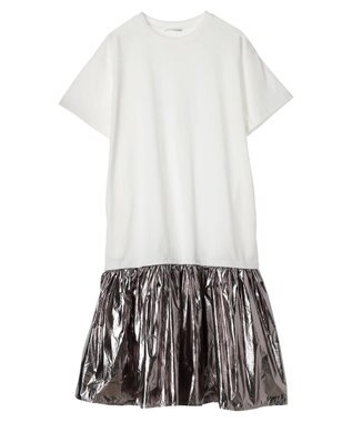 Green Parks ・ＥＬＥＮＣＡＲＥ　ＤＵＥ　メタリック切替ＴＥＥワンピ Off White