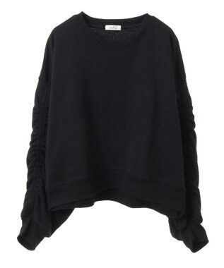 earth music&ecology ドロストスリーブスウェット Black
