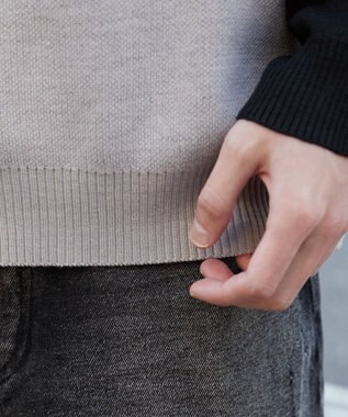 WEGO ラグランジャガードグラフィックプルオーバー ブラック