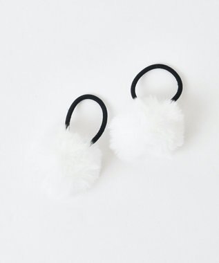 WEGO L2Pポンポンヘアゴム ホワイト
