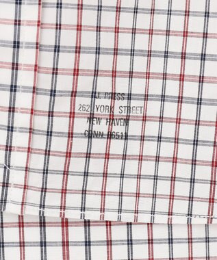 J.PRESS MEN ポプリンマルチチェック ボタンダウンシャツ ワイン系3
