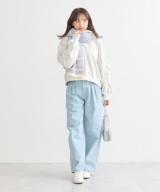 earth music&ecology ドロストスリーブスウェット Oatmeal