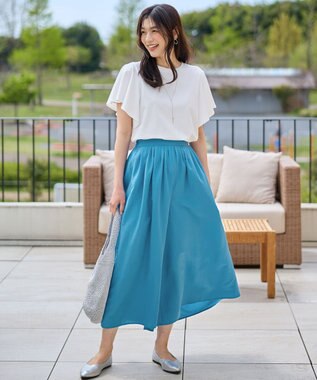 ANY L 【洗濯機可/接触冷感/UVケア】ソロナフリルスリーブプルオーバー オフ