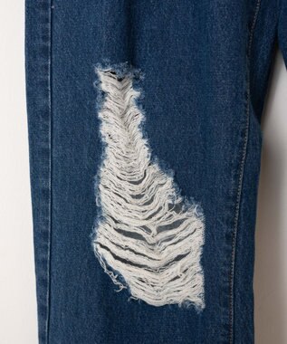 WEGO ヘビークラッシュローライズパンツ デニム中濃色