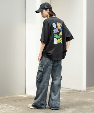 WEGO 【ユニセックス着用ITEM/SMLサイズ展開】別注BENDAVISクールタッチグラフィックT（SS） ブラック