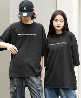 WEGO 【ユニセックス着用ITEM/SMLサイズ展開】別注BENDAVISクールタッチグラフィックT（SS） ブラック
