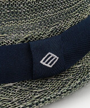 JOSEPH ABBOUD ペーパーストローハット ダークグリーン系