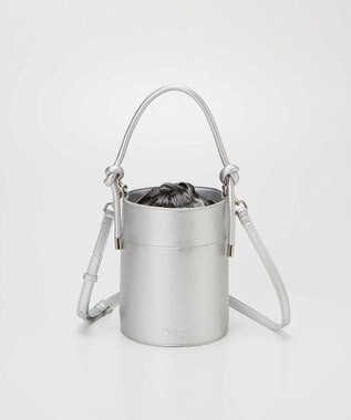 TOPKAPI 【TREASURE TOPKAPI】フェイクレザー バケツ 巾着 ショルダー バッグ シルバー