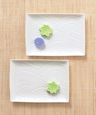 たち吉 【たち吉】白磁さらさ 銘々皿〈5枚〉 美濃焼 ホワイト×ホワイト