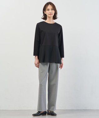 J.PRESS LADIES L 【WEB限定カラーあり】レイヤードフレア カットソー 【WEB限定カラー】ブラック系
