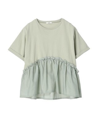 earth music&ecology ドッキングギャザープルオーバー Mint Green