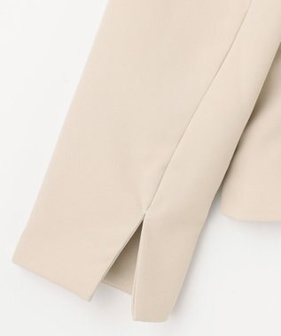 ANY 【WEB限定】ダブルクロスストレッチ Ｖネックノーカラージャケット ベージュ