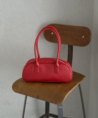 earth music&ecology ワイドボストンバッグ Red