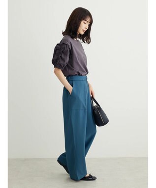 Green Parks ・ＥＬＥＮＣＡＲＥ　ＤＵＥ　ラッフルパフＴＥＥ Charcoal Gray