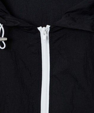 WEGO シアーナイロンラインショートパーカー ブラック