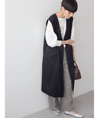 AMERICAN HOLIC ロングＶネックジレ Black