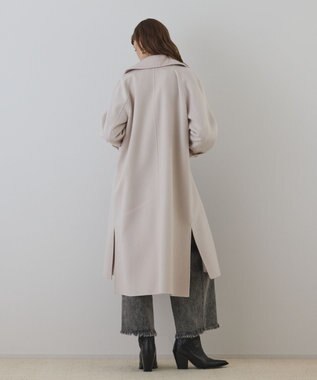 GRACE CONTINENTAL ウールカシミヤリバーコート キナリ