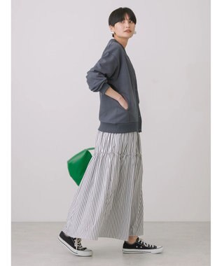 AMERICAN HOLIC 裏毛Ｖネックカーディガン Charcoal Gray