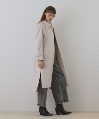 GRACE CONTINENTAL ウールカシミヤリバーコート キナリ