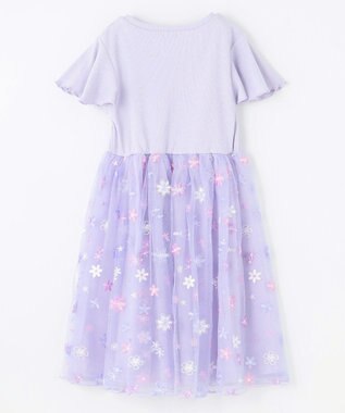 ANY KIDS 刺繍チュールワンピース ラベンダー