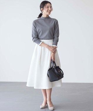 組曲 【2SET・WEB限定】パールボタン配色フリルツイン セット ライトグレー系