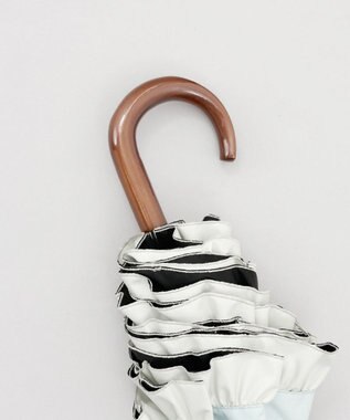 AURORA 【WEB限定】 フリル晴雨兼用傘（折りたたみ・トップフラット） ミントグリーン