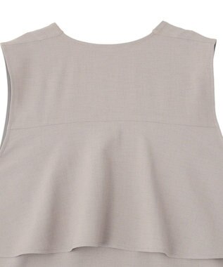 Green Parks イージーケアバックフリルジレ Gray Mixture