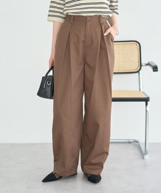 earth music&ecology チノタックパンツ Brown