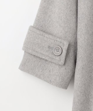 Feroux ウール混 Aラインコート ライトグレー系