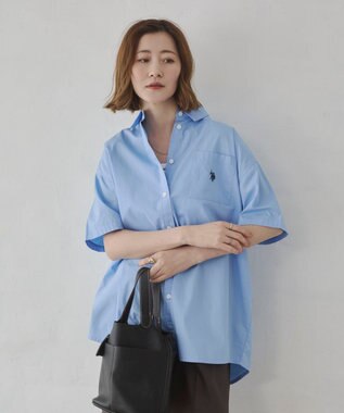 WEGO USPOLOハーフスリーブシャツ ブルー