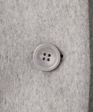 Feroux ウール混 Aラインコート ライトグレー系