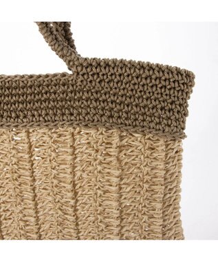 UNBILLION cachecache ペーパー切り替え横編みトートバッグ ベージュ