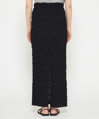 uncrave 【洗濯機洗い可】ストレッチレース スカート（uncrave WHITE） ブラック