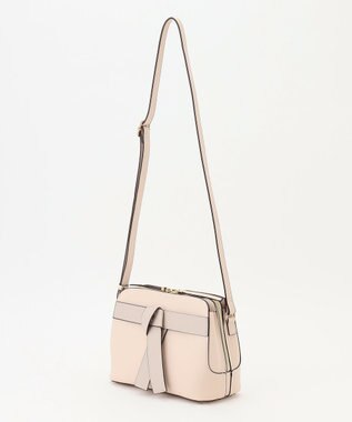 LA BAGAGERIE 【maison vert】 【超軽量・多収納】バイカラーリボンショルダーバッグ アイボリー