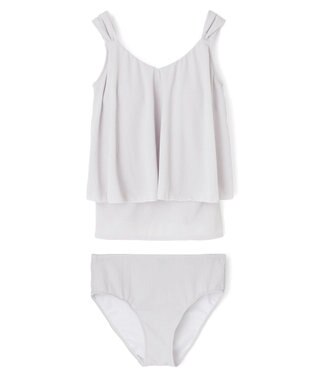 San-ai Resort（三愛水着楽園） ロングパンツセット　9M・11L　【Coral veil（コーラルヴェール）】 グレー×カーキ