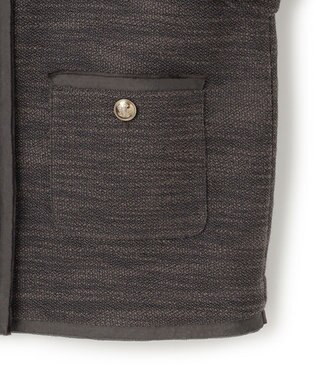 23区 サマーツイード 7分袖 ジャケット ダークブラウン系