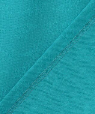 23区GOLF 【MEN】【吸水速乾・UVケア】ロゴジャガード 半袖ポロシャツ ターコイズブルー系