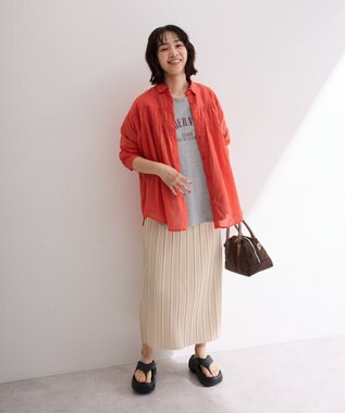 Green Parks 長袖ボイルシャツ Orange