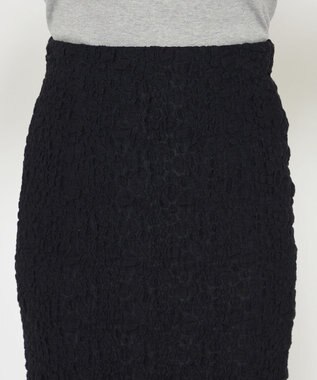 uncrave 【洗濯機洗い可】ストレッチレース スカート（uncrave WHITE） ブラック