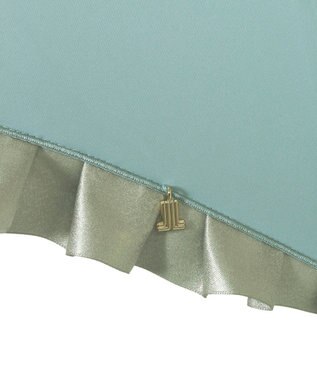 MOONBAT 【一級遮光/晴雨兼用】LANVIN en Bleu (ランバン オン ブルー) 長傘 日傘 シャイニーフリル 遮光 遮熱 UV サックスブルー