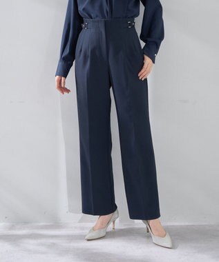 YECCA VECCA サイドベルテッドハイウエストパンツ