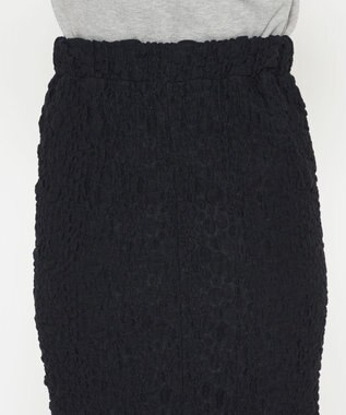 uncrave 【洗濯機洗い可】ストレッチレース スカート（uncrave WHITE） ブラック