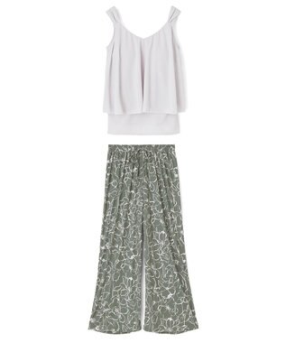 San-ai Resort（三愛水着楽園） ロングパンツセット　9M・11L　【Coral veil（コーラルヴェール）】