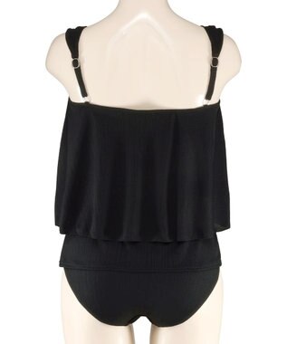 San-ai Resort（三愛水着楽園） ロングパンツセット　9M・11L　【Coral veil（コーラルヴェール）】 ブラック