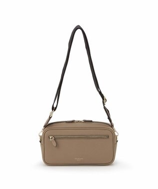 TOPKAPI 【TREASURE TOPKAPI】シュリンクレザー スクエア 2way ショルダー バッグ グレージュ